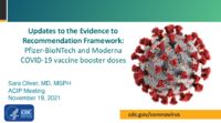 Updates to the evidence to recommendation framework  PfizerBioNTech and Moderna COVID19 vaccine booster doses