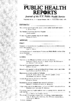Public Health Rep  v 101 no 1  Masthead