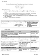 National Conversation on Public Health and Chemical Exposures Policies and Practices Meeting No 3 Summary Conference Call Meeting No 3 Summary January 21 2010 Final Document