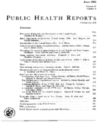 Public Health Reports  v 67 no 6  table of contents