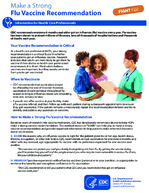 Make a Strong Flu Vaccine Recommendation Information for Health Care Professionals 2019 general