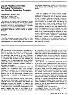 Use of physician services following participation in a cardiac screening program