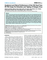 Analytical and Clinical Performance of the CDC Real Time RTPCR Assay for Detection and Typing of Dengue Virus