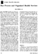 Due process and organized health services