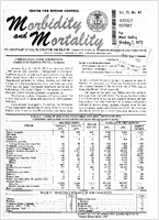 Morbidity and Mortality Weekly Report Vol 21 No 40 week ending October 7 1972