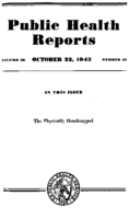 Public Health Reports  v 58 no 43  cover