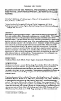 Examination of the Physical and Chemical Nature of Used Ventilation Filters and Collected Particulate Matter