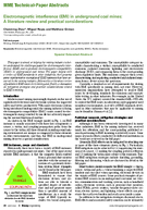 Electromagnetic Interference EMI in Underground Coal Mines A Literature Review and Practical Considerations
