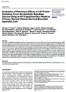 Evaluation of pulmonary effects of 3D printer emissions from acrylonitrile butadiene styrene using an airliquid interface model of primary normal humanderived bronchial epithelial cells
