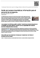 Estrs por sucesos traumticos Informacin para el personal de emergencia