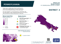 PA Congressional District 04 Stroke and Stroke Centers Map 118th Congress