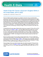 Health EStat 104 Trends in Earlyterm Singleton Births in the United States 2014 to 2023