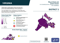 VA Congressional District 03 Stroke and Stroke Centers Map 119th Congress