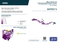 OH Congressional District 09 Stroke and Federally Qualified Health Centers Map 119th Congress