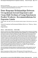 DoseResponse Relationships Between Occupational Aerosol Exposures and CrossShift Declines of Lung Function in Poultry Workers Recommendations for Exposure Limits