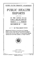 Public Health Reports  v 48 Part 2 numbers 2752 JulyDecember 1933  index