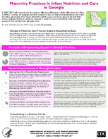 Maternity Practices in Infant Nutrition and Care mPINC in Georgia 2010