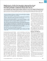 Modification by ALAD of the Association between Blood Lead and Blood Pressure in the US Population Results from the Third National Health and Nutrition Examination Survey