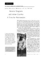 Federal Programs And Indian Country A Time For Reinvention