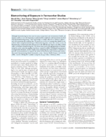 Biomonitoring of Exposure in Farmworker Studies