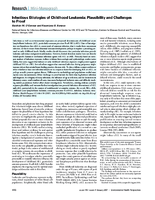 Infectious Etiologies of Childhood Leukemia Plausibility and Challenges to Proof