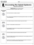Uncovering the opioid epidemic  student data collection sheet