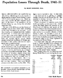 Population losses through death 194151