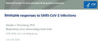 Immune responses to SARSCoV2 infections
