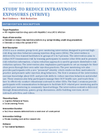 Study to Reduce Intravenous Exposures STRIVE