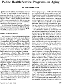 Public Health Service programs on aging