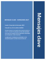 Mensajes clave temporada de huracanes del 2017