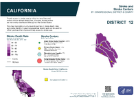 CA Congressional District 12 Stroke and Stroke Centers Map 118th Congress