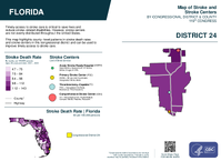 FL Congressional District 24 Stroke and Stroke Centers Map 119th Congress