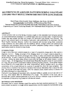 Differences in Airflow Patterns During Voluntary Coughs That Result from Obstructive Lung Disease