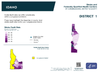 ID Congressional District 01 Stroke and Federally Qualified Health Centers Map 118th Congress