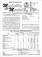 Morbidity and Mortality Weekly Report Vol 20 No 37 week ending September 18 1971