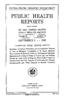 Public Health Reports  v 48 no 35  cover