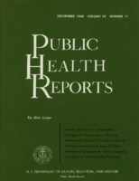 Public Health Reports  v 83  no 11  cover