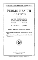 Public Health Report  v 47 no 29  cover