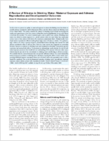 A Review of Nitrates in Drinking Water Maternal Exposure and Adverse Reproductive and Developmental Outcomes
