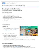Running Essential Errands Grocery Shopping TakeOut Banking and Getting Gas June 8  2020