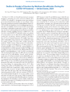 Decline in Receipt of Vaccines by Medicare Beneficiaries During the COVID19 Pandemic  United States 2020