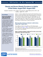 Obesity and Severe Obesity Prevalence in Adults United States August 2021August 2023