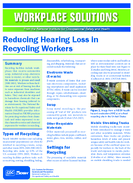 Reducing Hearing Loss in Recycling Workers