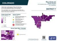 CO Congressional District 07 Stroke and Stroke Centers Map 119th Congress