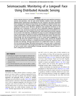 Seismoacoustic Monitoring of a Longwall Face Using Distributed Acoustic Sensing
