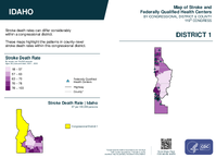 ID Congressional District 01 Stroke and Federally Qualified Health Centers Map 119th Congress