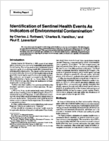 Identification of sentinel health events as indicators of environmental contamination