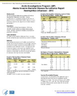 Alaska Invasive Bacterial Disease Surveillance Report Haemophilus influenzae  2013