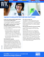 Lung cancer screening and the World Trade Center Health Program